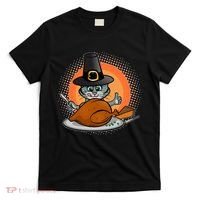 Cute Thanksgiving Happy Kitty Turkey Dinner T-Shirt thumb 0