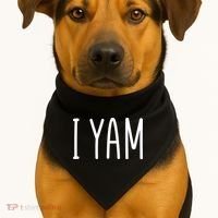 Cute Thanksgiving I Yam USA-Made Doggie Bandana thumb 1