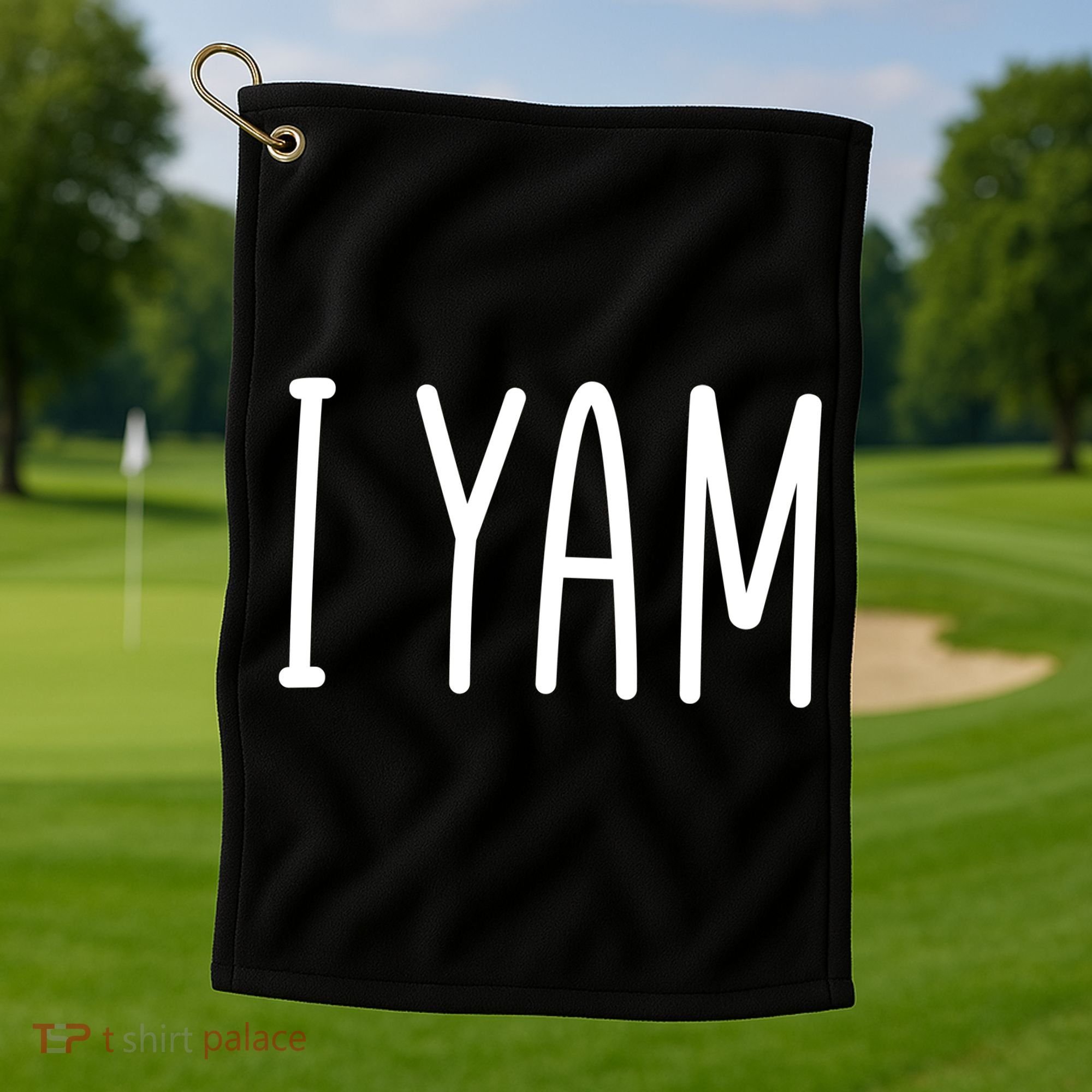 Cute Thanksgiving I Yam Golf Towel