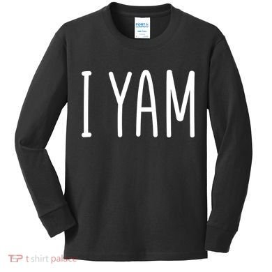 Cute Thanksgiving I Yam Kids Long Sleeve Shirt