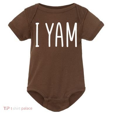 Cute Thanksgiving I Yam Baby Bodysuit