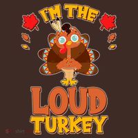 Cute Thanksgiving I'm The Loud Turkey Coaster thumb 2