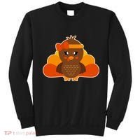 Cute Thanksgiving Little Turkey Girl Sweatshirt thumb 0