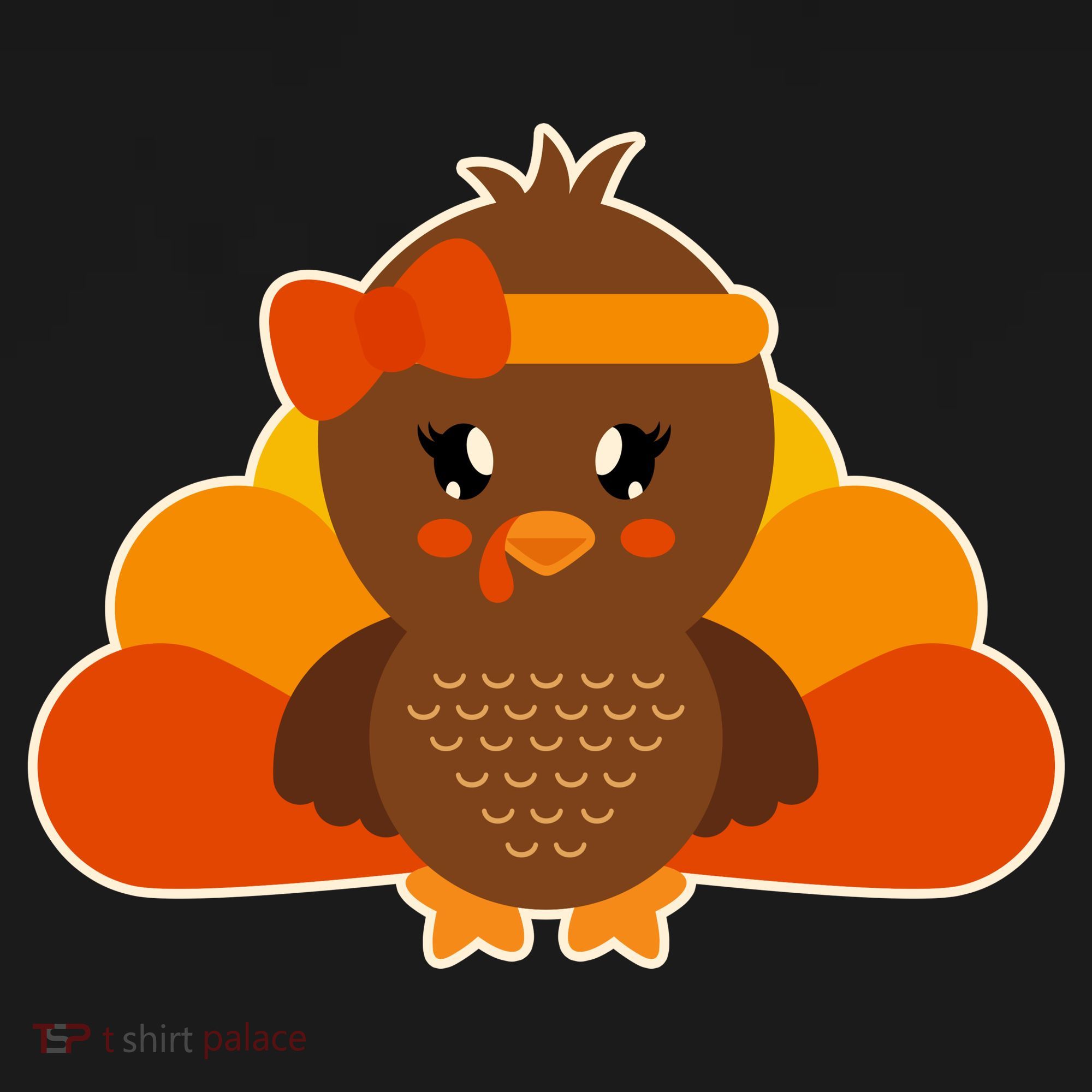 Cute Thanksgiving Little Turkey Girl Ornament