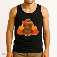 Cute Thanksgiving Little Turkey Girl Tank Top thumb 3