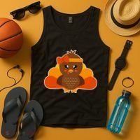Cute Thanksgiving Little Turkey Girl Tank Top thumb 4