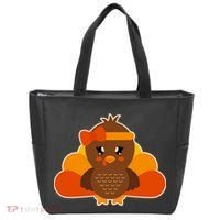 Cute Thanksgiving Little Turkey Girl Tote Bag thumb 0