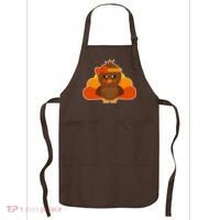Cute Thanksgiving Little Turkey Girl Apron thumb 0