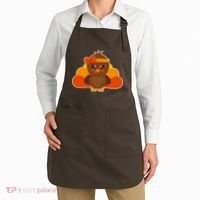 Cute Thanksgiving Little Turkey Girl Apron thumb 2
