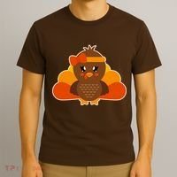 Cute Thanksgiving Little Turkey Girl T-Shirt thumb 3