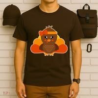 Cute Thanksgiving Little Turkey Girl T-Shirt thumb 6