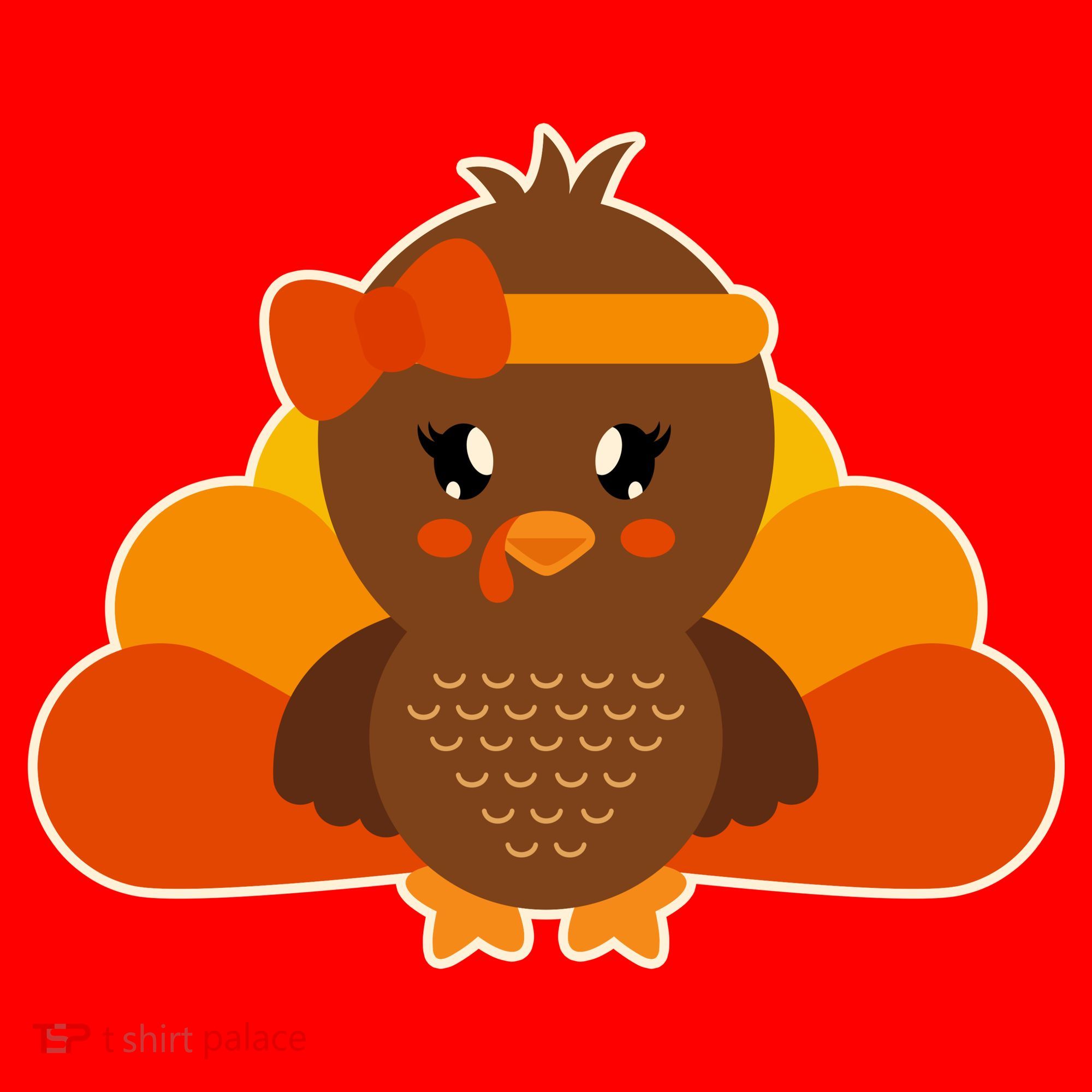 Cute Thanksgiving Little Turkey Girl Santa Hat