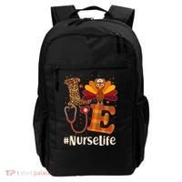 Cute Thanksgiving #NurseLife Fall Patterns Nurse Turkey Backpack thumb 0