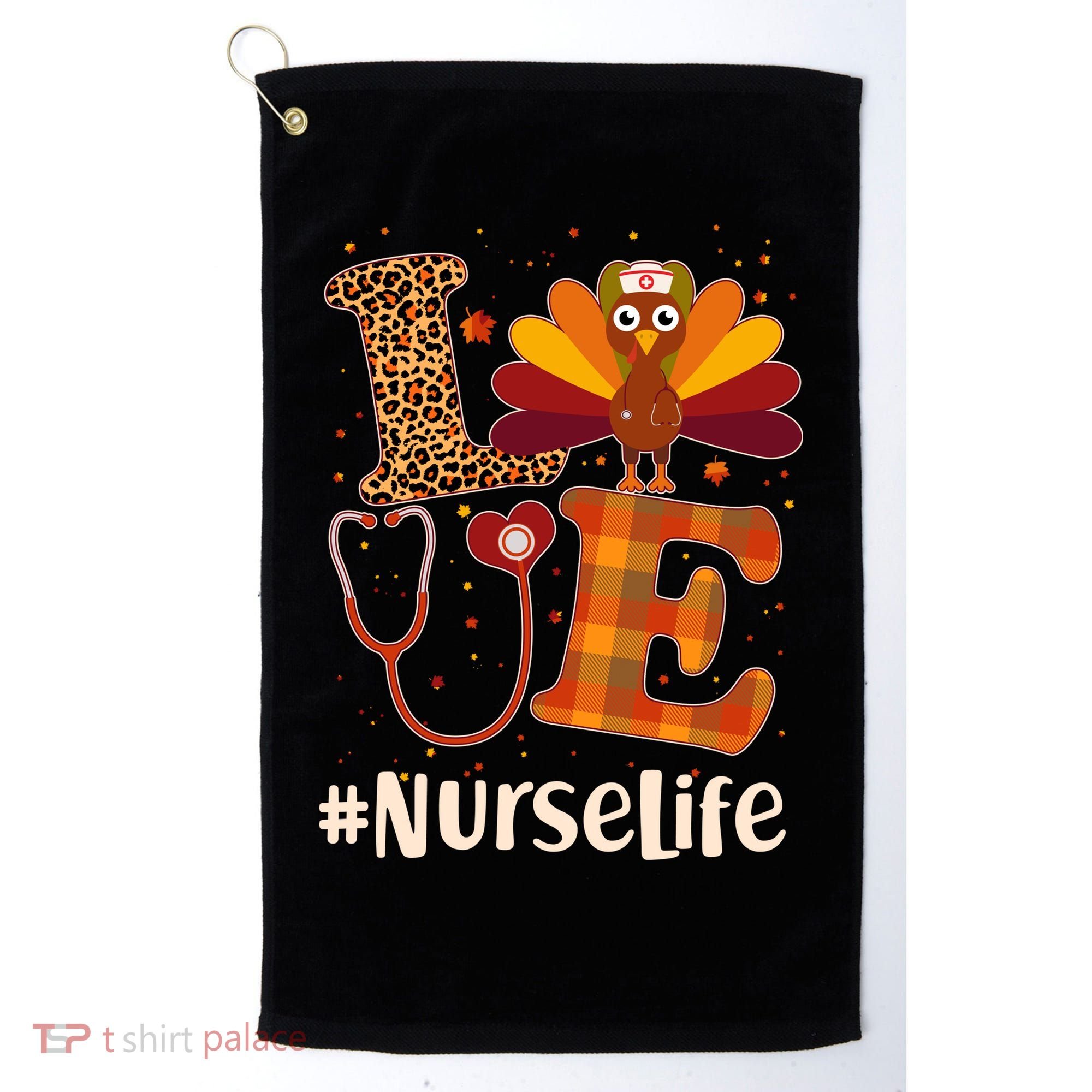 Cute Thanksgiving #NurseLife Fall Patterns Nurse Turkey Golf Towel