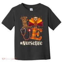 Cute Thanksgiving #NurseLife Fall Patterns Nurse Turkey Toddler T-Shirt thumb 0