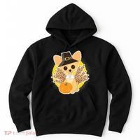 Cute Thanksgiving Pilgrim Puppy Hoodie thumb 0
