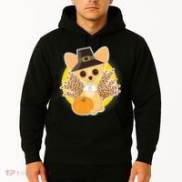 Cute Thanksgiving Pilgrim Puppy Hoodie thumb 2