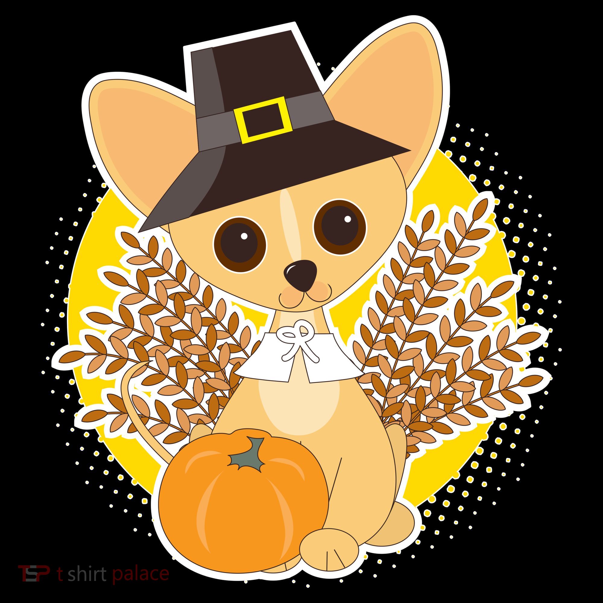 Cute Thanksgiving Pilgrim Puppy Sweatshirt