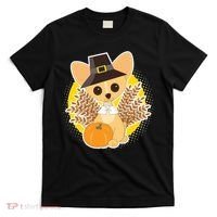 Cute Thanksgiving Pilgrim Puppy T-Shirt thumb 0