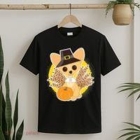 Cute Thanksgiving Pilgrim Puppy T-Shirt thumb 2