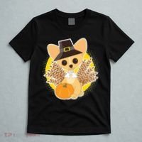 Cute Thanksgiving Pilgrim Puppy T-Shirt thumb 5