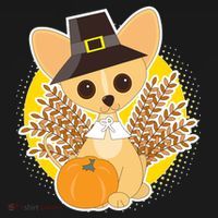 Cute Thanksgiving Pilgrim Puppy Bucket Hat thumb 4