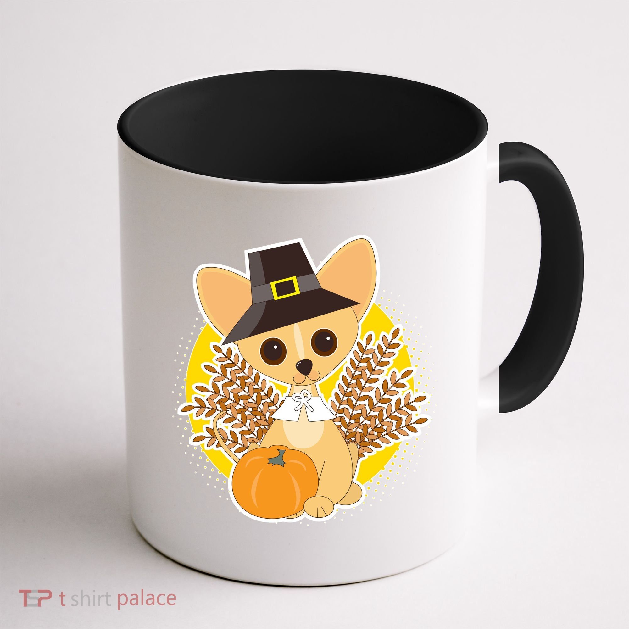 Cute Thanksgiving Pilgrim Puppy Coffee Mug