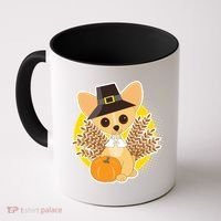 Cute Thanksgiving Pilgrim Puppy Coffee Mug thumb 0