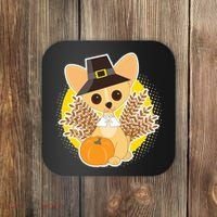 Cute Thanksgiving Pilgrim Puppy Coaster thumb 0