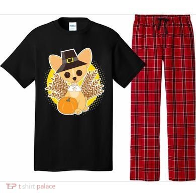 Cute Thanksgiving Pilgrim Puppy Pajama Set