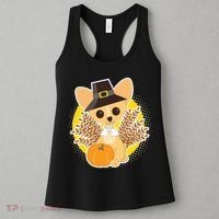Cute Thanksgiving Pilgrim Puppy Women's Tank Top thumb 3