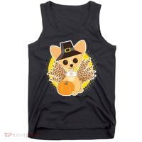Cute Thanksgiving Pilgrim Puppy Tank Top thumb 0