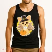 Cute Thanksgiving Pilgrim Puppy Tank Top thumb 3