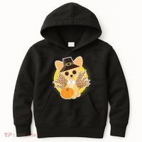 Cute Thanksgiving Pilgrim Puppy Kids Hoodie thumb 0
