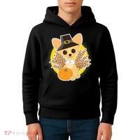 Cute Thanksgiving Pilgrim Puppy Kids Hoodie thumb 4