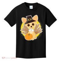 Cute Thanksgiving Pilgrim Puppy Kids T-Shirt thumb 0