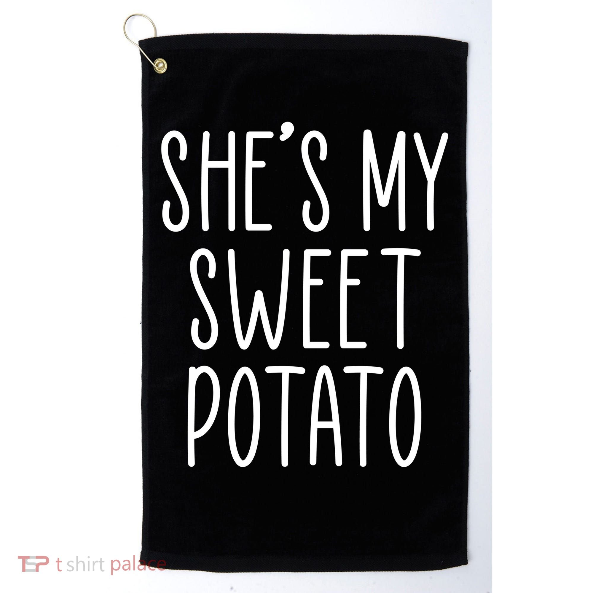 Cute Thanksgiving She's My Sweet Potato Golf Towel