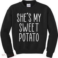 Cute Thanksgiving She's My Sweet Potato Kids Sweatshirt thumb 0