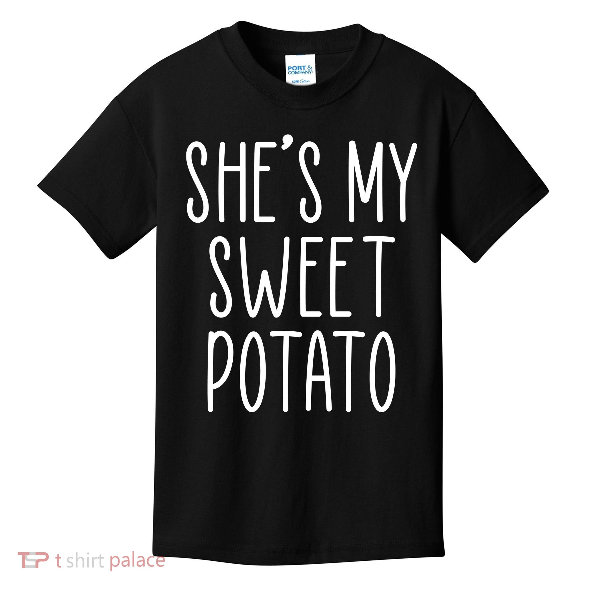 Cute Thanksgiving She's My Sweet Potato Kids T-Shirt