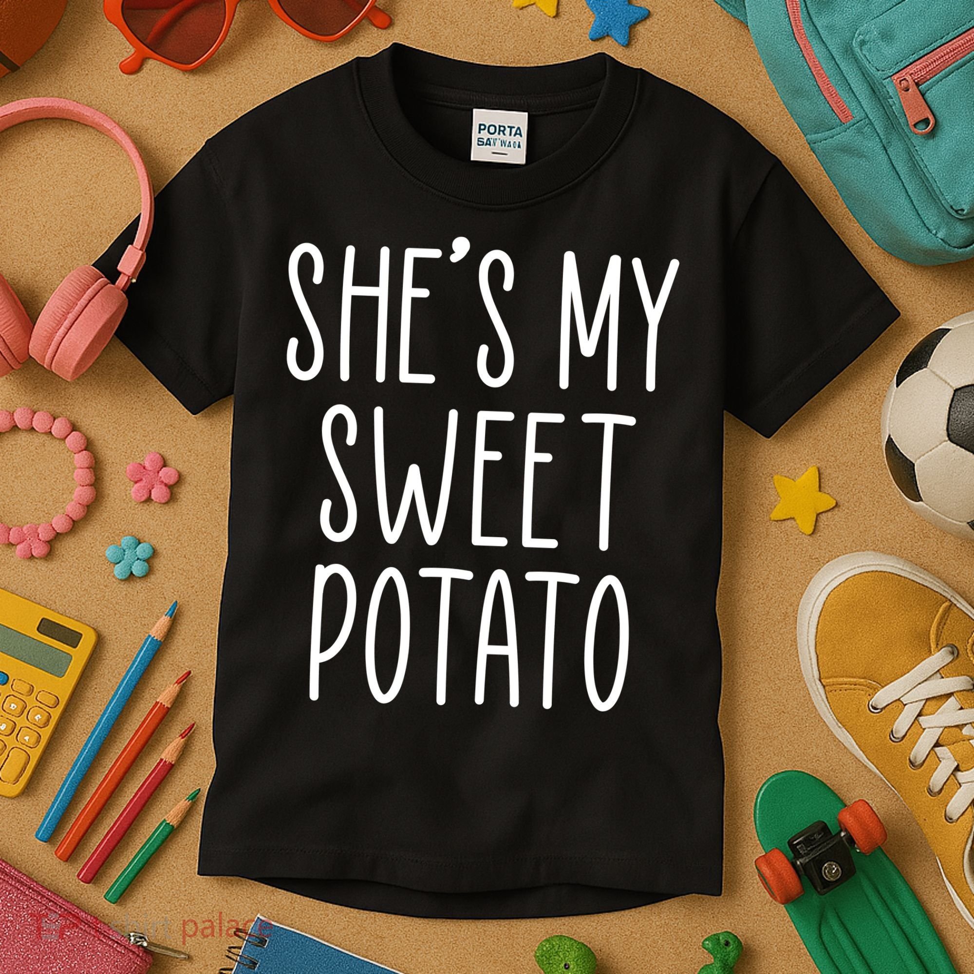 Cute Thanksgiving She's My Sweet Potato Kids T-Shirt
