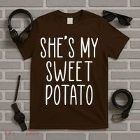 Cute Thanksgiving She's My Sweet Potato T-Shirt thumb 5