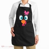 Cute Thanksgiving Turkey Girl Face Bow Tie Apron thumb 2