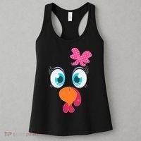 Cute Thanksgiving Turkey Girl Face Bow Tie Women's Tank Top thumb 3