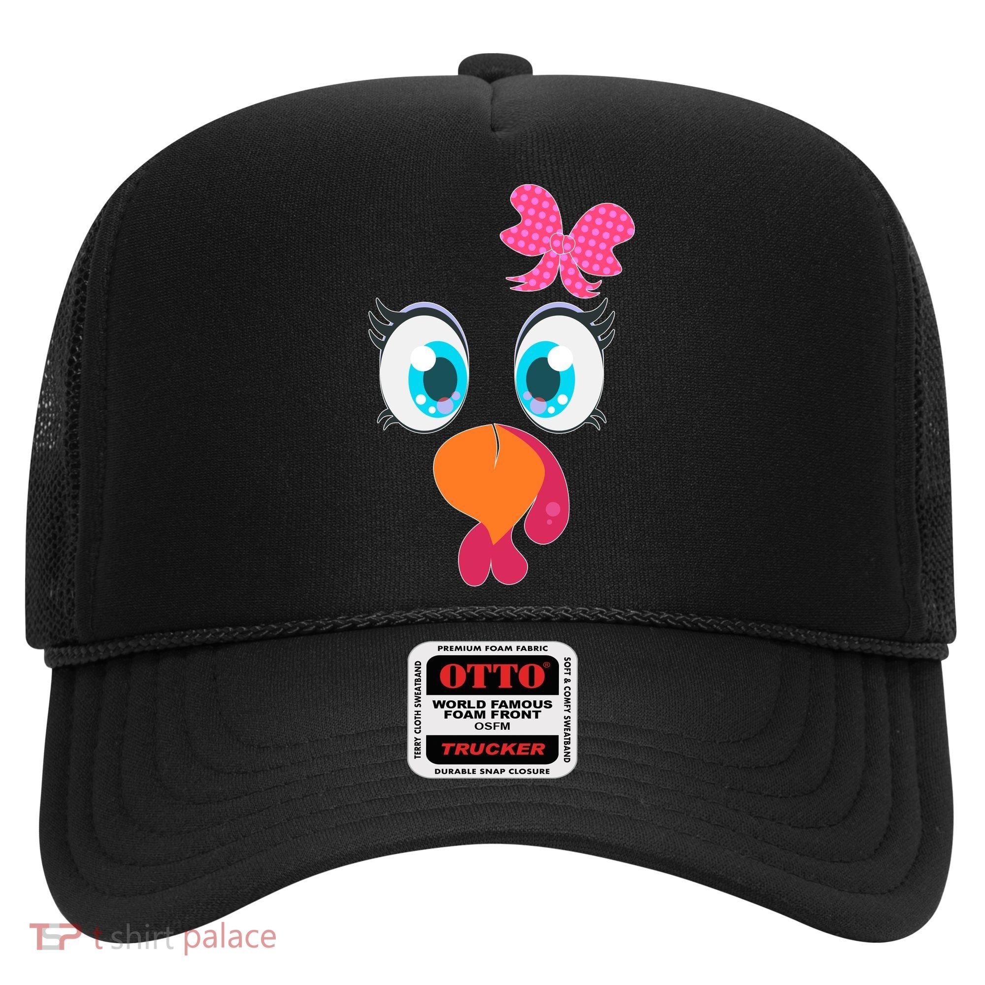 Cute Thanksgiving Turkey Girl Face Bow Tie Hat