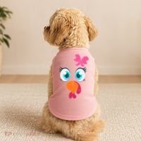 Cute Thanksgiving Turkey Girl Face Bow Tie Doggie Tank thumb 2