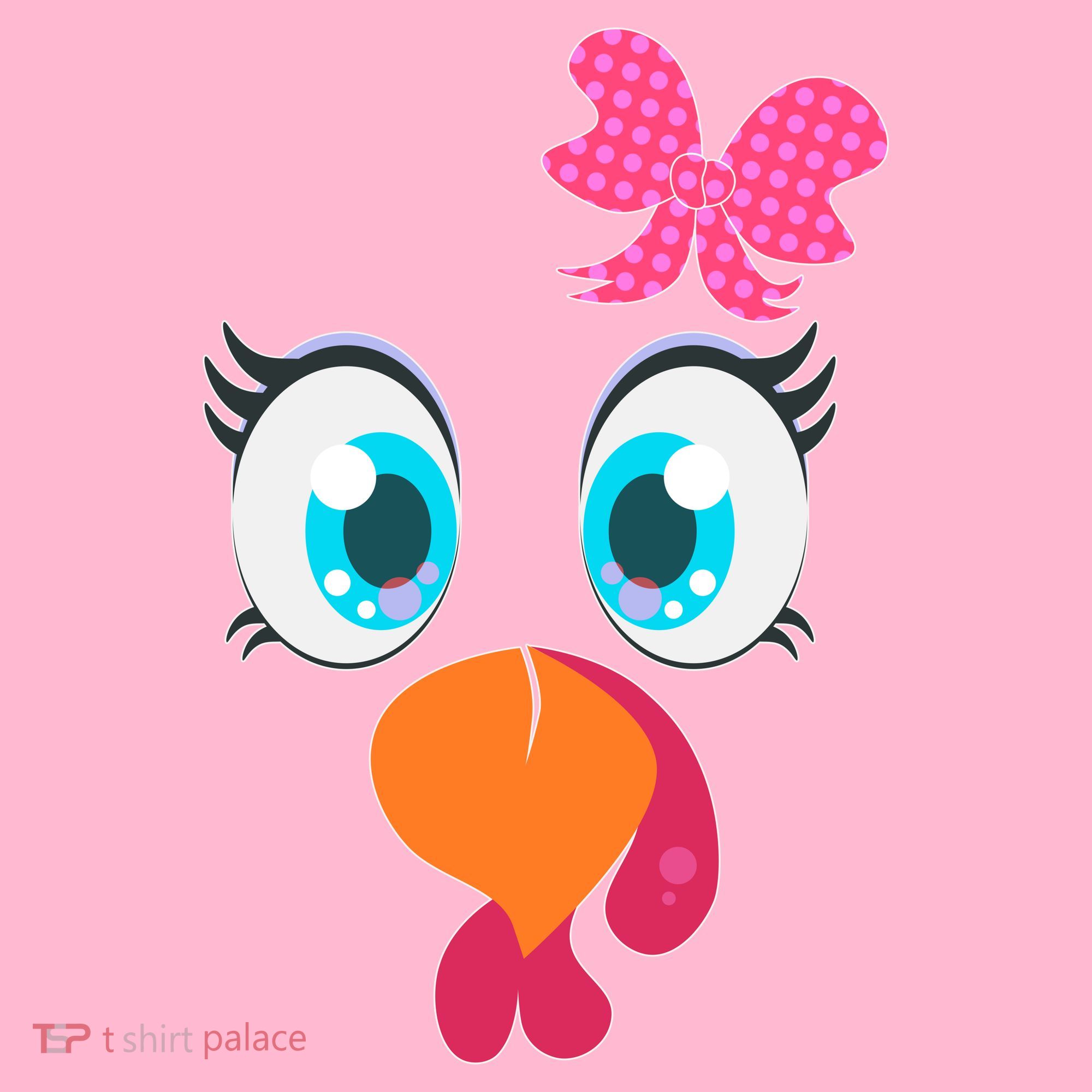 Cute Thanksgiving Turkey Girl Face Bow Tie Button