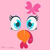 Cute Thanksgiving Turkey Girl Face Bow Tie Mousepad thumb 1