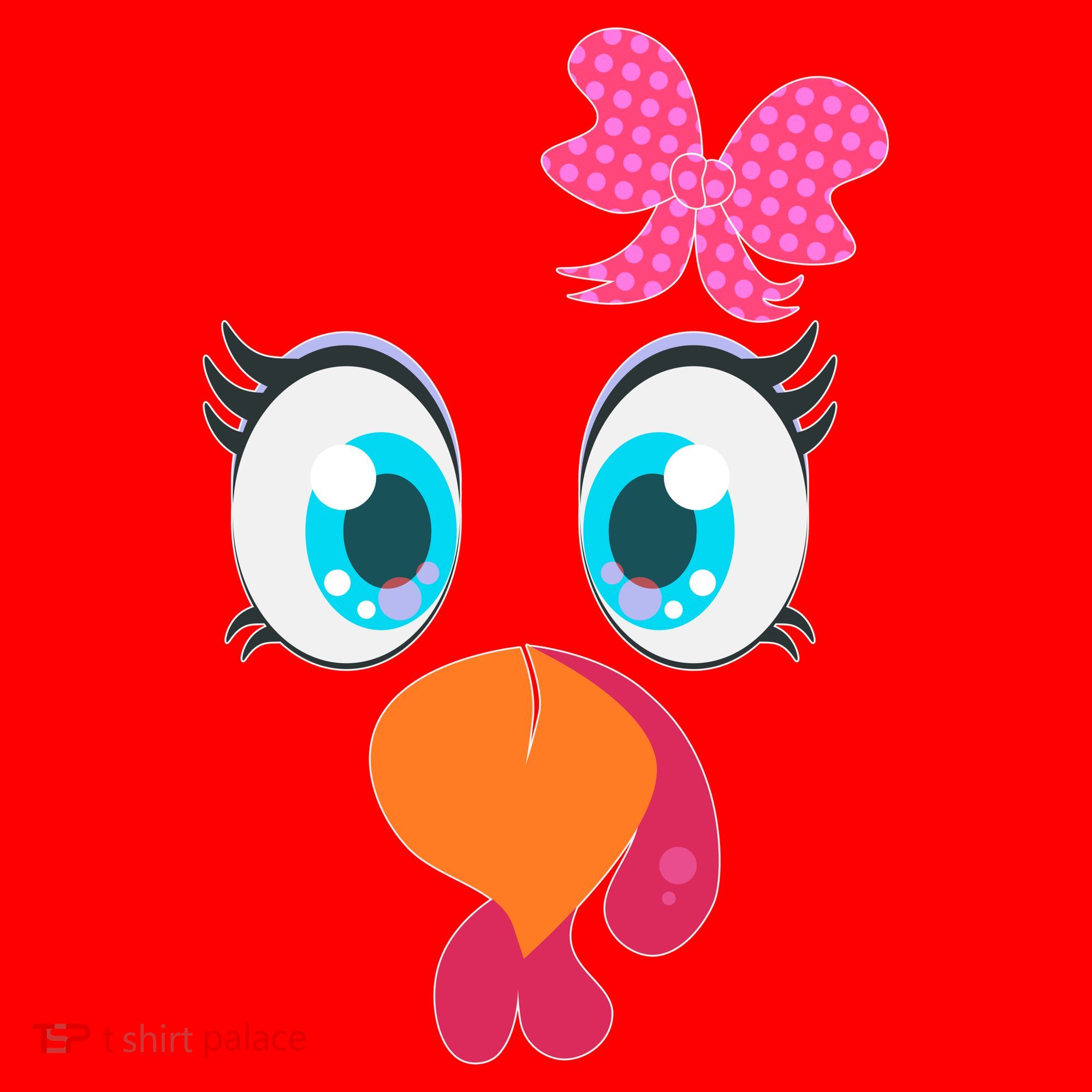 Cute Thanksgiving Turkey Girl Face Bow Tie Santa Hat