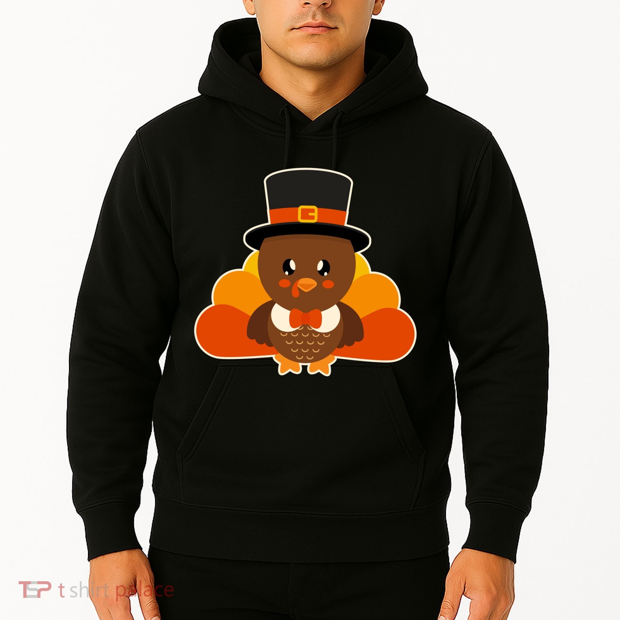 Cute Thanksgiving Turkey Little Boy Hoodie