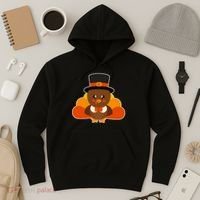 Cute Thanksgiving Turkey Little Boy Hoodie thumb 3